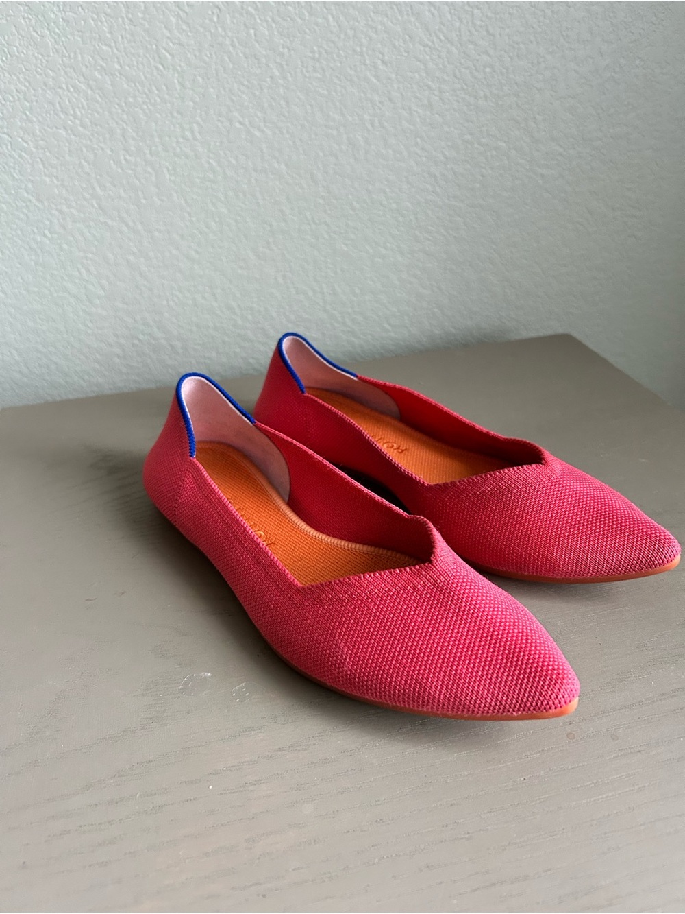Rothy's The Point Women’s Ballet Flat Knit Fabric Size W9 Pointed Toe Shoes